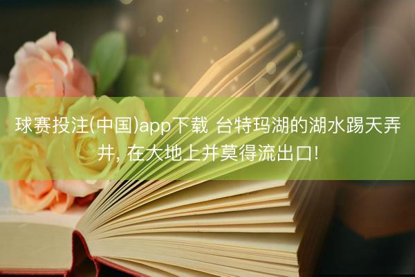 球赛投注(中国)app下载 台特玛湖的湖水踢天弄井， 在大地上并莫得流出口!