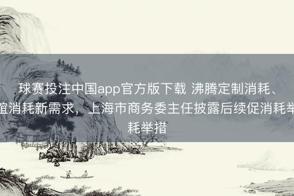 球赛投注中国app官方版下载 沸腾定制消耗、情谊消耗新需求，上海市商务委主任披露后续促消耗举措