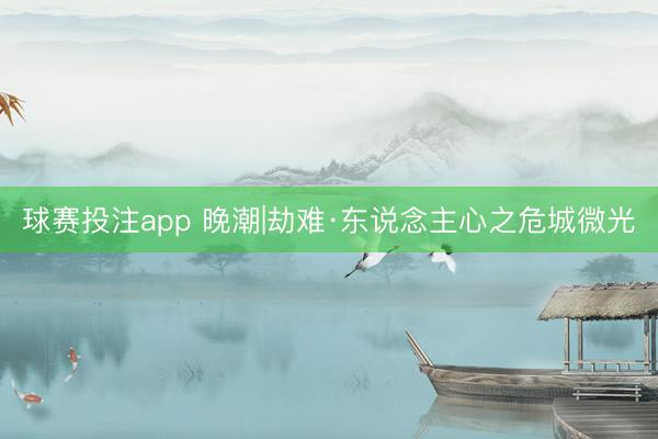 球赛投注app 晚潮|劫难·东说念主心之危城微光
