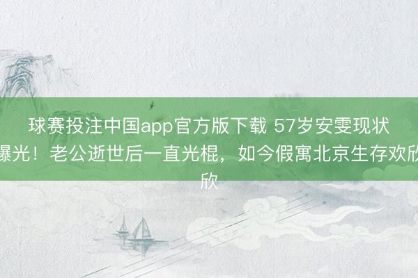 球赛投注中国app官方版下载 57岁安雯现状曝光！老公逝世后一直光棍，如今假寓北京生存欢欣