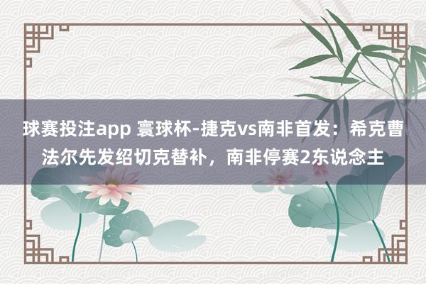 球赛投注app 寰球杯-捷克vs南非首发：希克曹法尔先发绍切克替补，南非停赛2东说念主