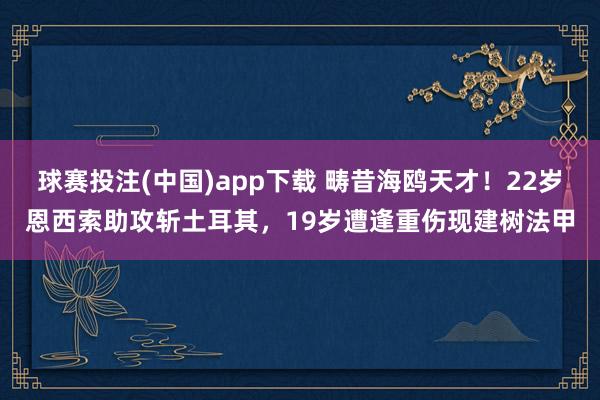 球赛投注(中国)app下载 畴昔海鸥天才！22岁恩西索助攻斩